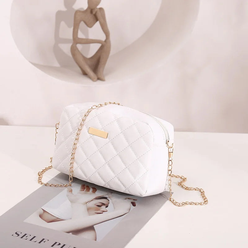 Small Messenger Bag Lingge Embroidery Crossbody Bag