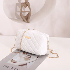 Small Messenger Bag Lingge Embroidery Crossbody Bag