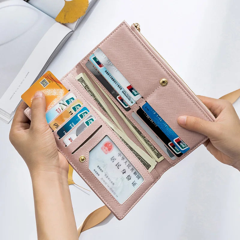 Leather Tassel Women Wallets Zipper Portefeuille Female Purse Clutch