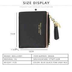 Small Leather Women Wallets Zipper Purses Clutch