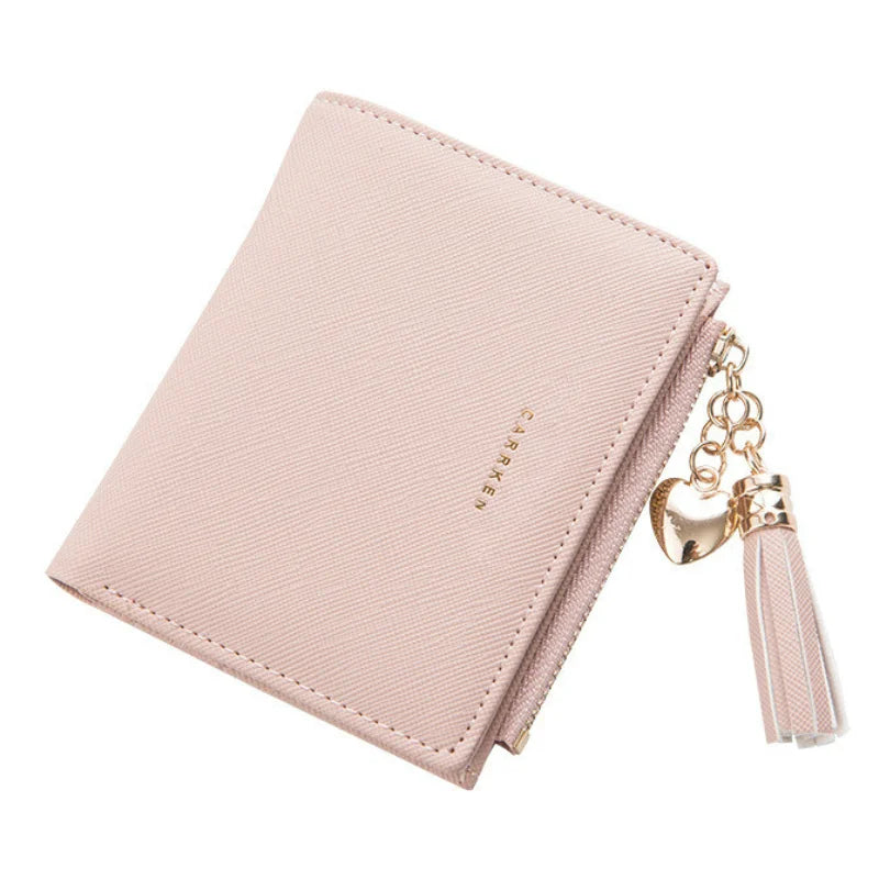 Small Leather Women Wallets Zipper Purses Clutch