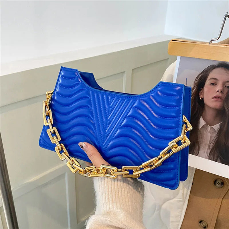 Texture Embossed Lacquer Shoulder Bag And Small Square Bags For Women