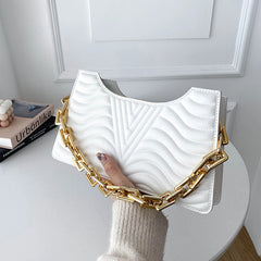 Texture Embossed Lacquer Shoulder Bag And Small Square Bags For Women
