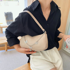 Texture Women's Leather Handbag Butterfly Chain Bag Shoulder Underarm Bag