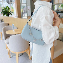Texture Women's Leather Handbag Butterfly Chain Bag Shoulder Underarm Bag