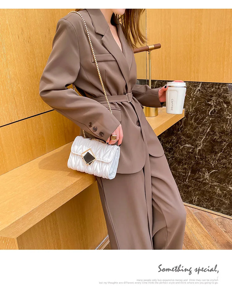 Small PU Leather Crossbody Bags For Women Chain Shoulder Envelope Clutch Purse