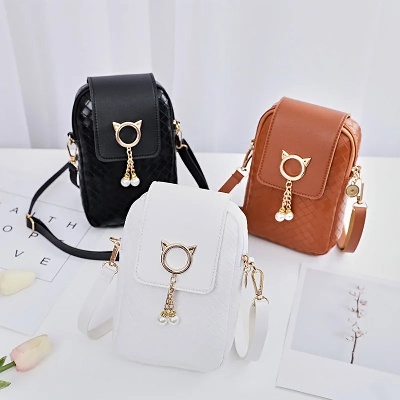 Women's Mini Shoulder Messenger Bag with Key Case