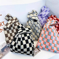 Checkerboard Women's Bag Plaid Houndstooth Handbag Casual Tote Bag