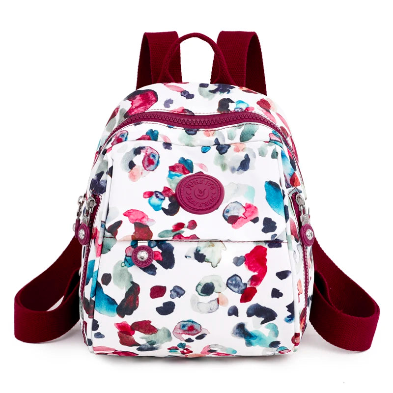 Vintage Print Women's Backpack Mini Shoulder Bag