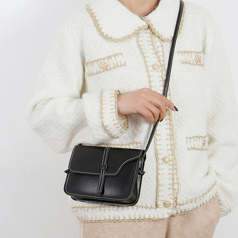 Women's Vintage Crossbody Shoulder Bag Square Sling Messenger Bag