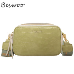 Stone Pattern Embossed Crossbody Bag Square Bag for Women