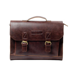 Vintage Crazy Horse Leather Handbag Briefcase