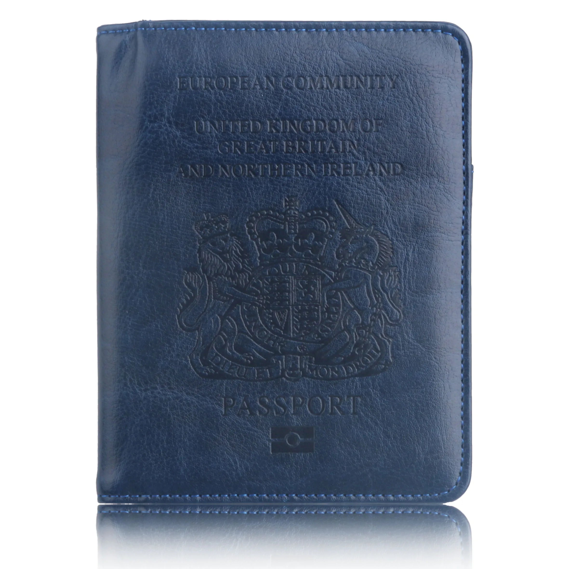 RFID Blocking PU Leather Passport Holder Travel Wallet