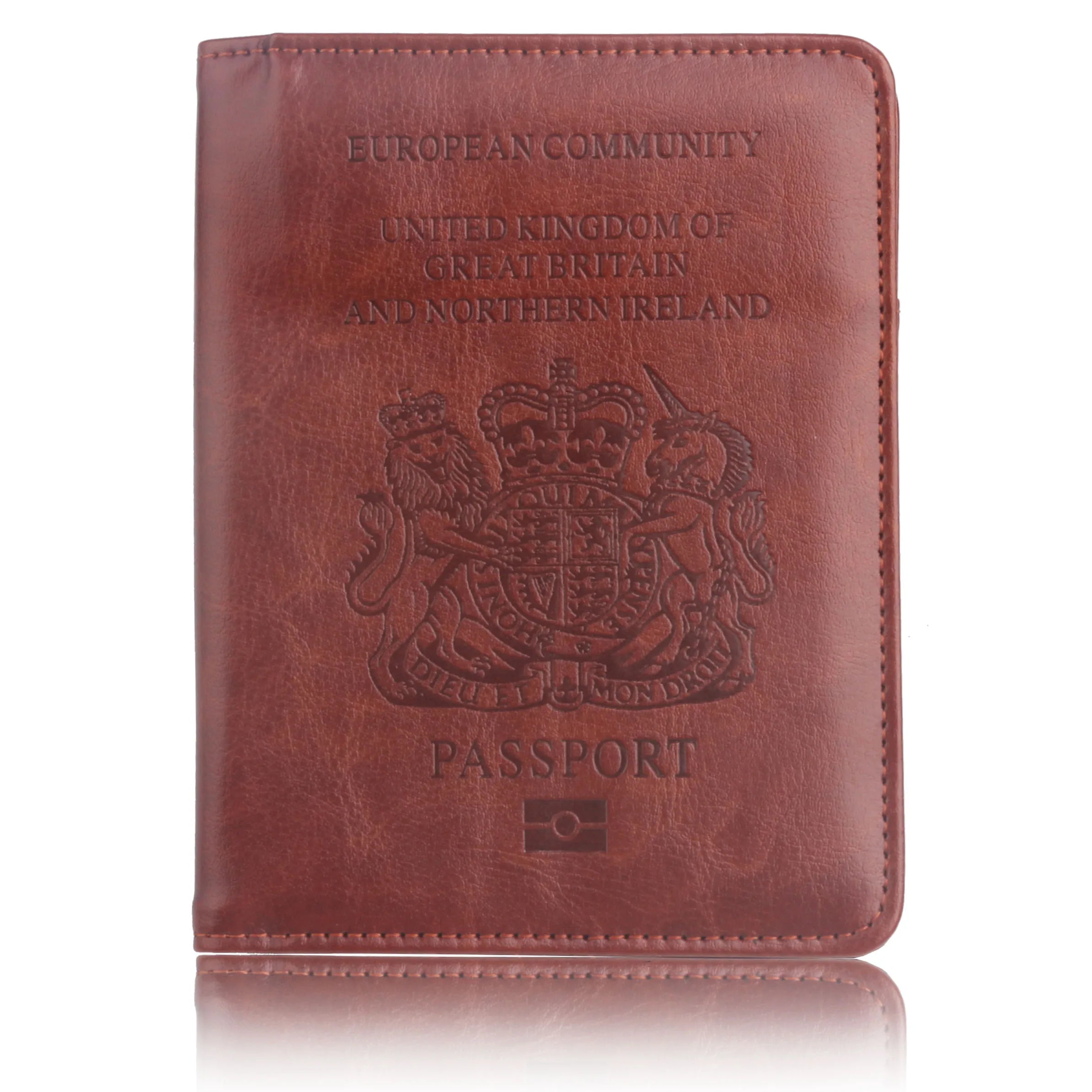 RFID Blocking PU Leather Passport Holder Travel Wallet