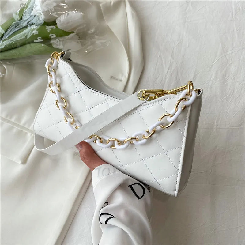 Fashionable Rhombus Chain Bag Women's Shoulder Messenger Bag