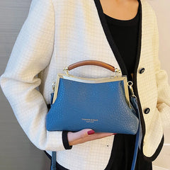 Vintage Women Shell Clip Small Totes Soft PU Leather Shoulder Bag