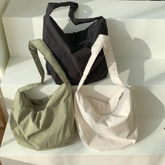 Vintage Women's Shoulder Bag Waterproof Nylon Handbag Casual Large Capacity