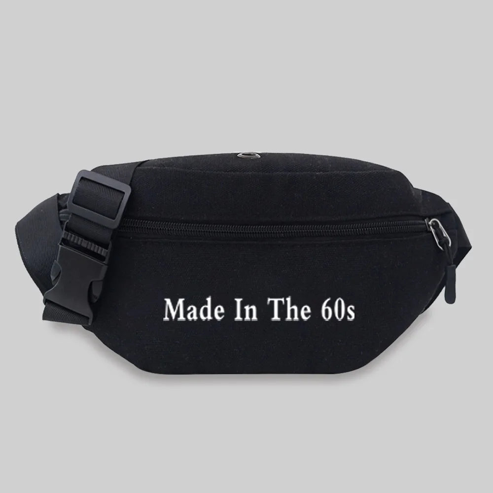 60S-90S Pattern Bum Bag Unisex Chest Pack Sports Fanny Pack
