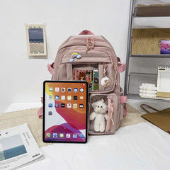 Waterproof Nylon Women Backpacks School Bags for Teenage Girls Laptop Backpacks