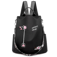 Waterproof Oxford Women Backpack Antitheft Printed School Bag Large Capacity