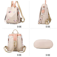Waterproof Oxford Women Backpack Antitheft Printed School Bag Large Capacity