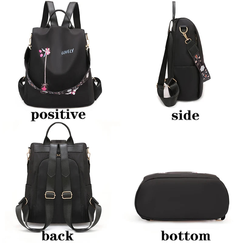 Waterproof Oxford Women's Backpacks Anti Theft School Bags High Backpack
