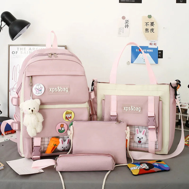 Waterproof School Backpacks Girls Princess Set Mochila Escolar Kids
