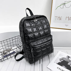 Winter Down Women's Backpack Ultra Light Space Bag Quilted Plaid Female S