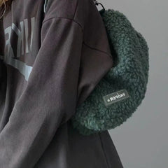Winter Messenger Plush Bag Lamb Wool Youth One-Shoulder Bag Chain Street