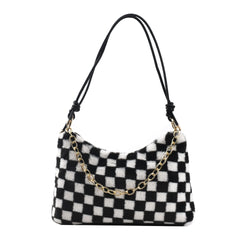 Winter Plush Crossbody Bag for Women Single Shoulder Handbag
