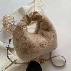 Winter Plush Handbags Ladies Shoulder Bag