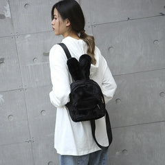 Winter Plush Backpack for Girls Pink