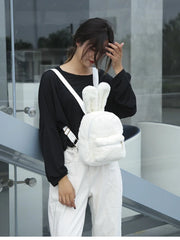 Winter Plush Backpack for Girls Pink