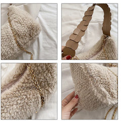 Winter Women's Shoulder Bag Messenger Petal Strap Boston Armpit Bag