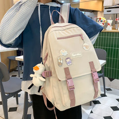 Women Backpack Nylon Waterproof School Travel Bags Laptop Rucksack