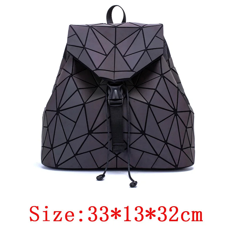 Geometric Luminous Backpack for Girls School Student Rucksack
