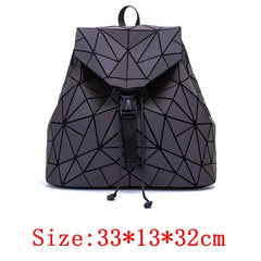 Geometric Luminous Backpack for Girls School Student Rucksack