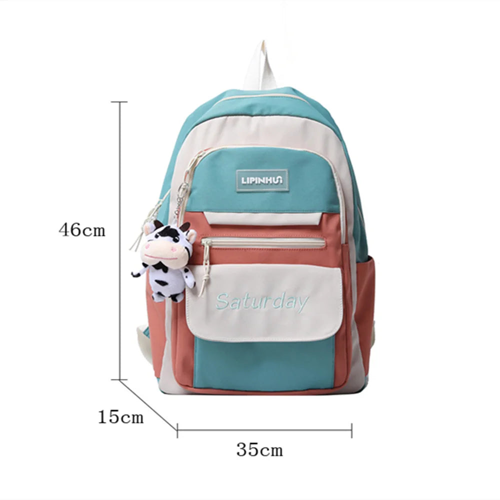 Waterproof College School Backpack for Teenage Travel