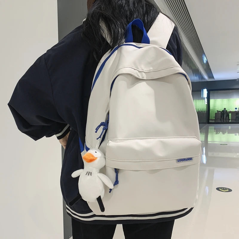 Waterproof Nylon Backpack for College Students, Large Capacity Laptop Bag
