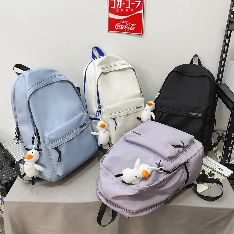 Waterproof Nylon Backpack for College Students, Large Capacity Laptop Bag