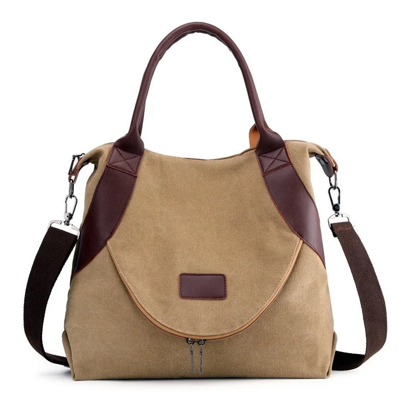 Canvas Crossbody Lady's Handbag Large Capacity Tote Shoulder Bag