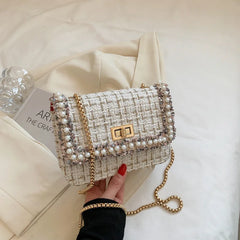 Woolen Handbag Women Crossbody Bag Shoulder Purse Clutch Sac A Main