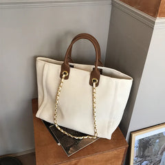 Canvas Handbags Large Shoulder Bags Ladies Tote Bags Female Casual Handbags