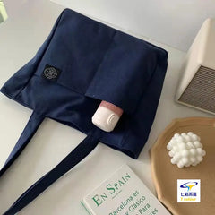 Women Canvas Tote Bag Solid Casual Handbag Shoulder Bag Large