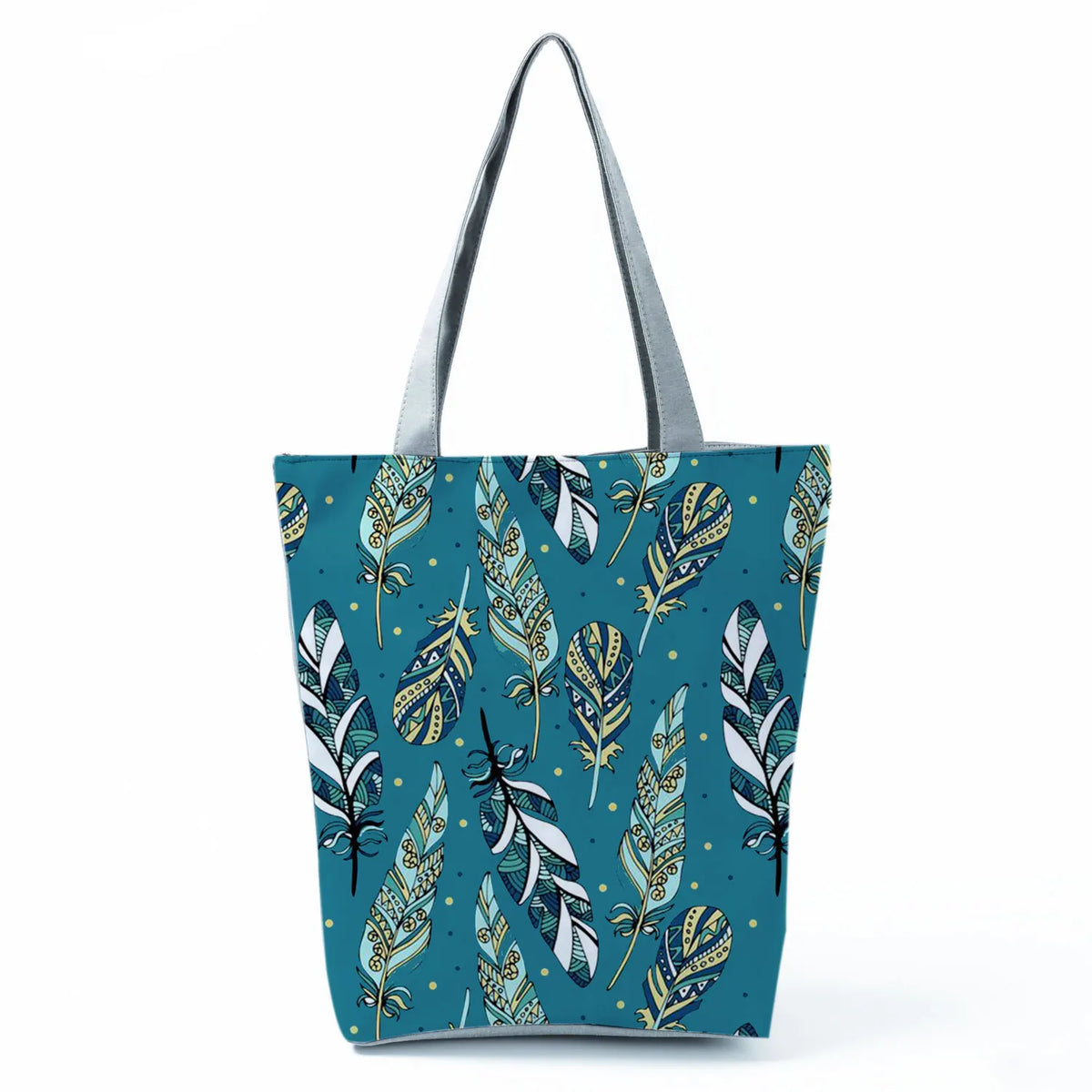 Feather Print High Capacity Travel Shoulder Bags Tote Handbag