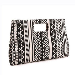 Classic & Geometric Patterns Handbags Canvas Clutches Evening Bags