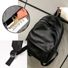 Women Double Backpack Shoulders Daypack Student Style Casual All-match Schoolbag