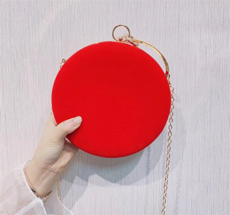 Chinese Style Crane Wedding Clutch Bag with Diamond Handle