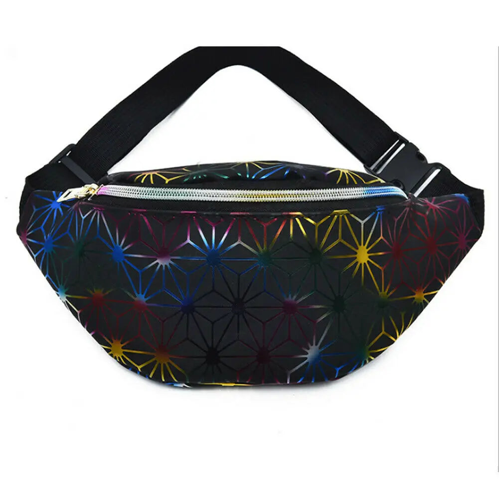 Women PU Waterproof Cross-body Waist Pack Portable Zipper Bag