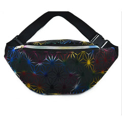 Women PU Waterproof Cross-body Waist Pack Portable Zipper Bag